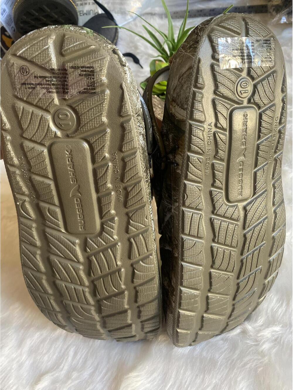 Edge Memory Foam Camouflage Slip-On Clogs with Fleece Lining Size 10 - Picture 4 of 5